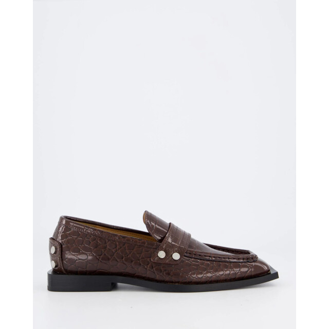 Ganni Dames brown croco loafers S3116-890 large