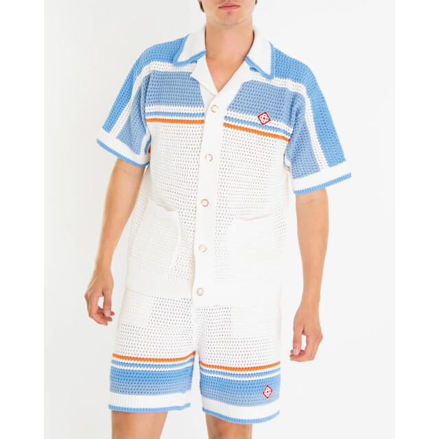 Casablanca Heren crochet shirt MPF25-KW-997-01 large
