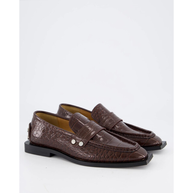 Ganni Dames brown croco loafers S3116-890 large