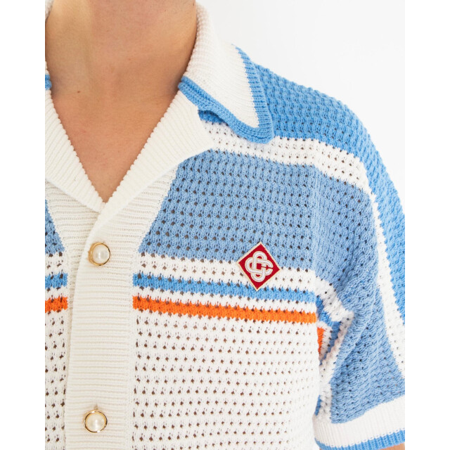 Casablanca Heren crochet shirt MPF25-KW-997-01 large