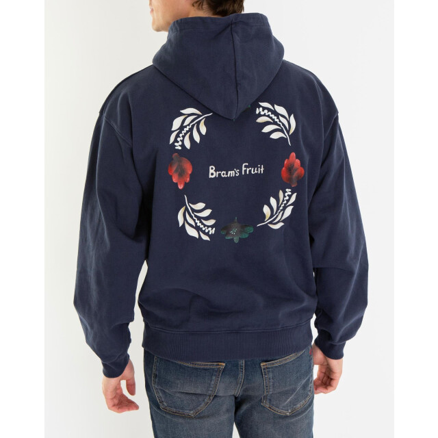Bram's Fruit Heren flora hoodie 959-Washed Navy large