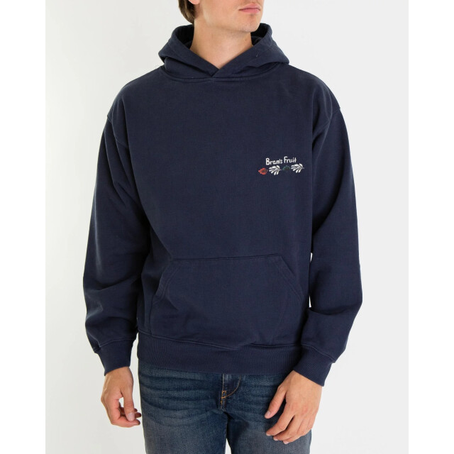 Bram's Fruit Heren flora hoodie 959-Washed Navy large