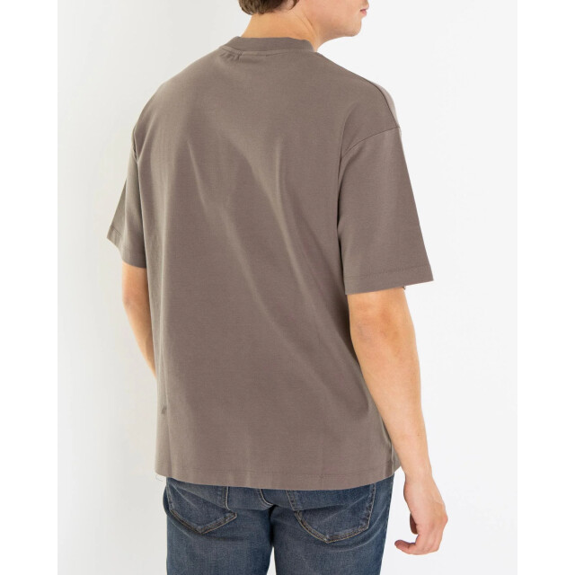 Drole De Monsieur Heren le grand hôtel t-shirt H-TS261-CO002-TA-Taupe large