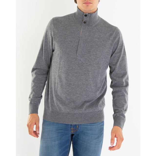 Pal Zileri Heren knitwear pull 9B3M0M342-Grijs large