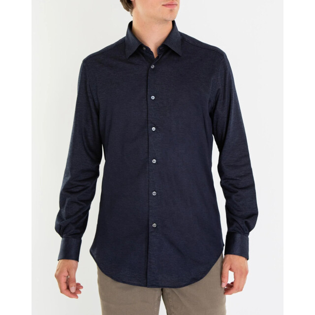Pal Zileri Heren buttoned knitshirt 9B370G71J-Navy large