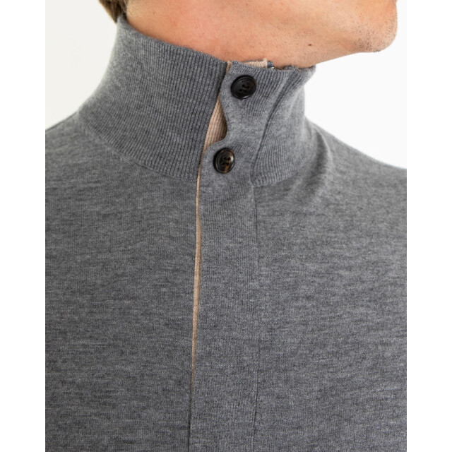 Pal Zileri Heren knitwear pull 9B3M0M342-Grijs large