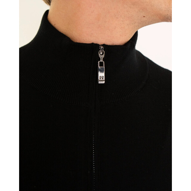 Pal Zileri Heren knitted cardigan 9B3M0M333E-Black large