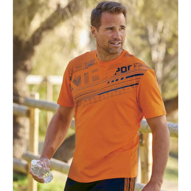Atlas For Men Heren sport t-shirt met grafische print (pak van 3) UTAF193_whitedarkgreyorange large