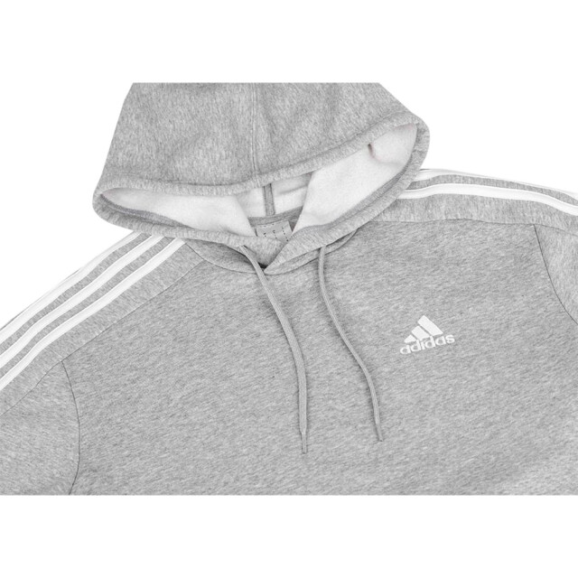 Adidas Heren essentials gestreepte fleece hoodie UTPP1683_grey large