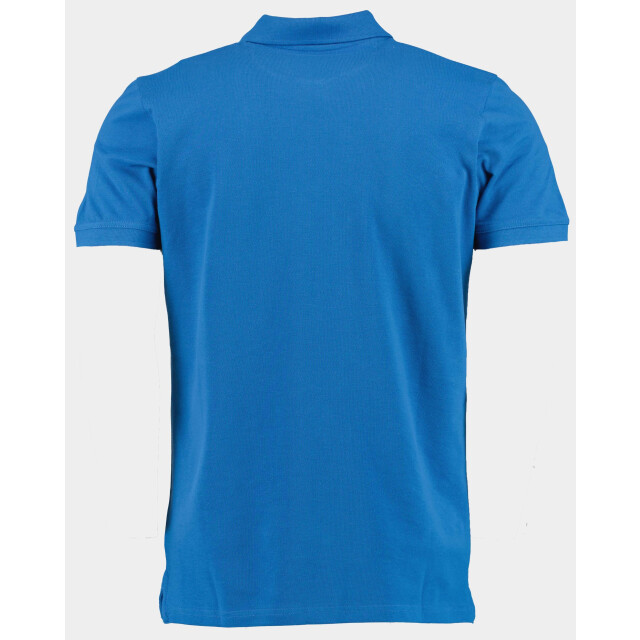 Bos Bright Blue Polo korte mouw piqué kobalt new lobra/4633 184836 large