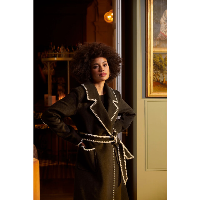 Smashed Lemon Lange jas met contraststiksel | 8720331373445 large