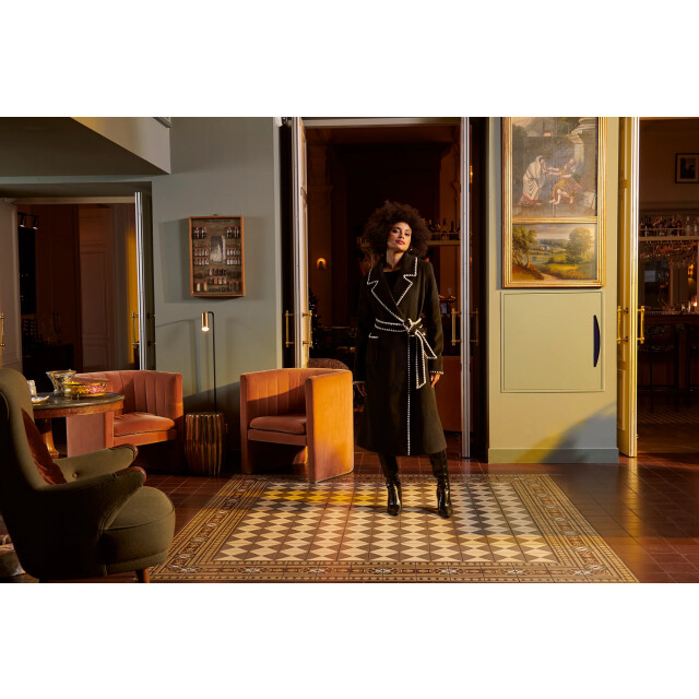 Smashed Lemon Lange jas met contraststiksel | 8720331373445 large