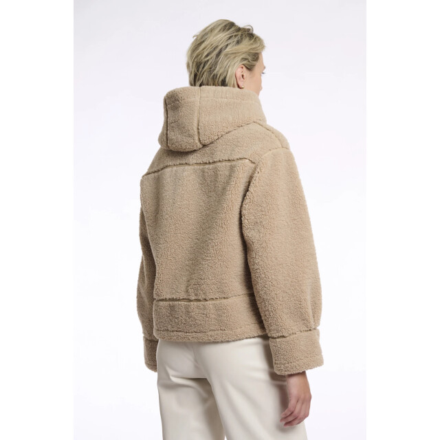 Rino & Pelle Felicia.7002511 rino en pelle hooded faux shearling jacket oat Felicia.7002511 Oat large