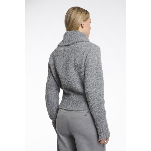 Rino & Pelle Boi.5002512 rino en pelle cardigan with zipper closure grey Boi.5002512 Grey large