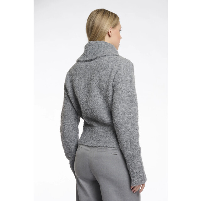Rino & Pelle Boi.5002512 rino en pelle cardigan with zipper closure grey Boi.5002512 Grey large