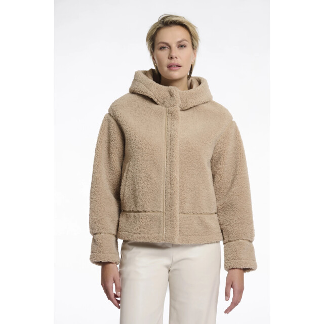 Rino & Pelle Felicia.7002511 rino en pelle hooded faux shearling jacket oat Felicia.7002511 Oat large