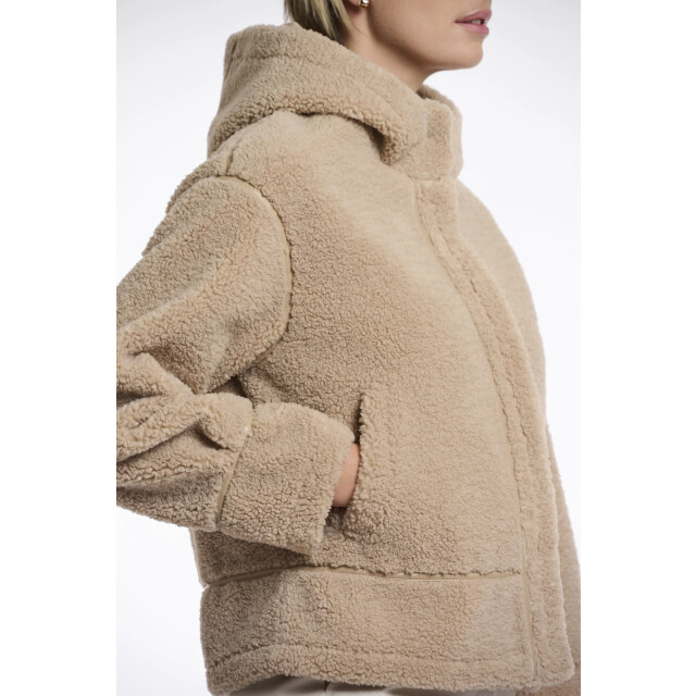 Rino & Pelle Felicia.7002511 rino en pelle hooded faux shearling jacket oat Felicia.7002511 Oat large