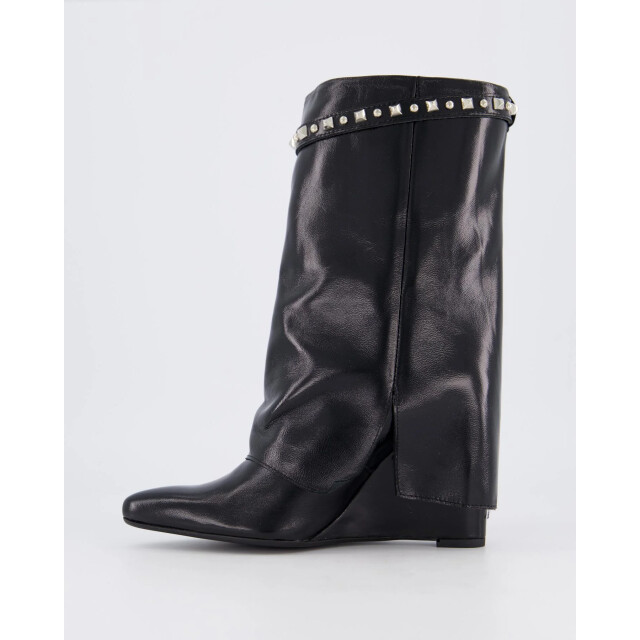 Gibaldi Dames studded shiny leather wedge ARIA175-Shiny Nero large