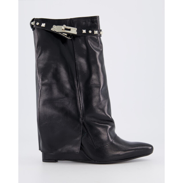 Gibaldi Dames studded shiny leather wedge ARIA175-Shiny Nero large