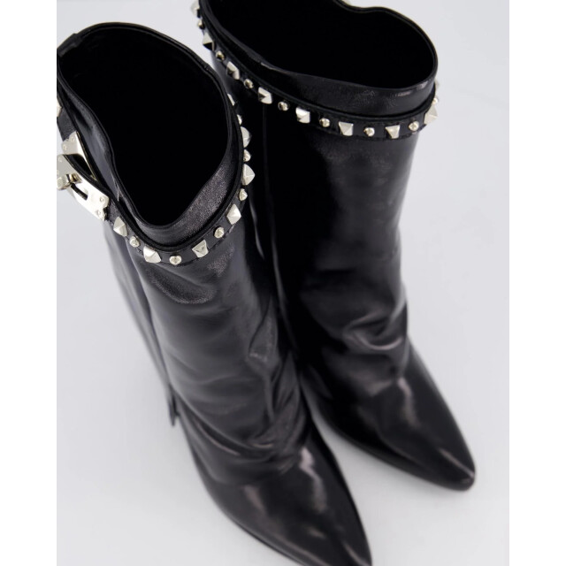 Gibaldi Dames studded shiny leather wedge ARIA175-Shiny Nero large