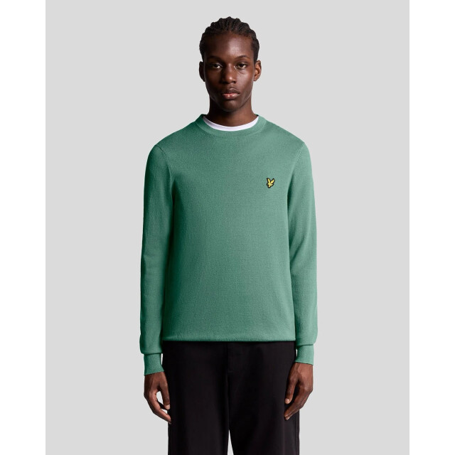Lyle and Scott Cotton merino crewneck aqua 5219.32.0002 large