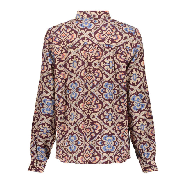 Geisha 53661-20 480 blouse print burgundy/blue/orange 53661-20 480 large