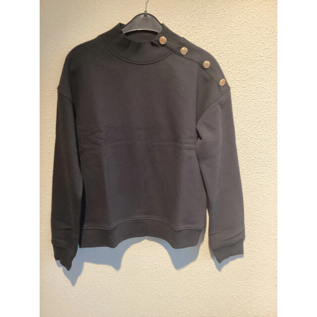 Geisha 52600-41 999 sweater with buttons at shoulder black 52600-41 999 large