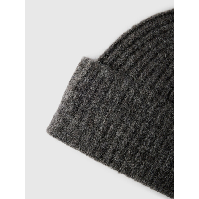 Selected Femme slflulu wool blend knit beanie noos 16098380 medium grey melange 06821.941.0116 large