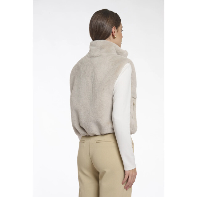 Rino & Pelle Nikki.7002511 rino en pelle short faux fur waistcoat birch Nikki.7002511 Birch large