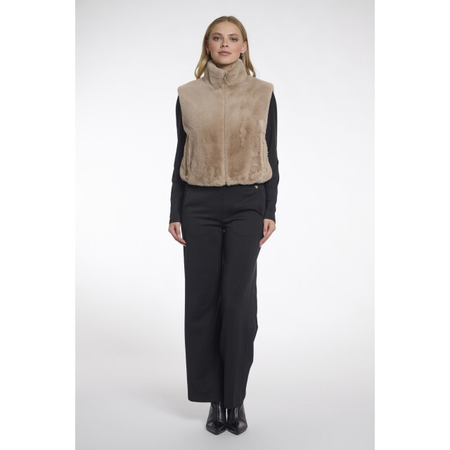 Rino & Pelle Nikki.7002511 rino en pelle short faux fur waistcoat oat Nikki.7002511 Oat large