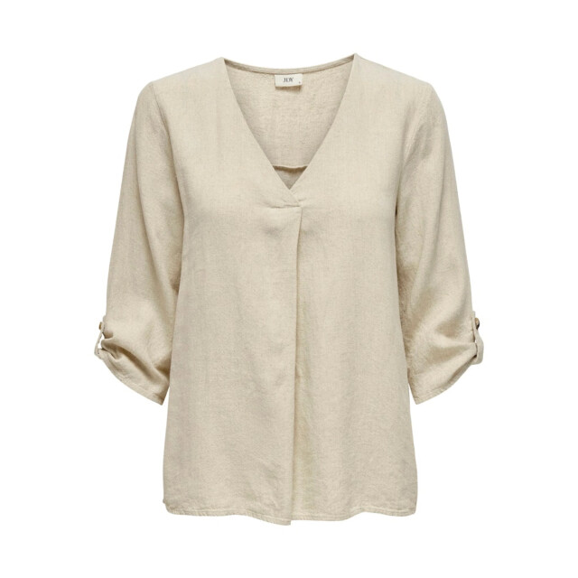 Jacqueline de Yong Say 3/4 linen v-neck top 15317390 large