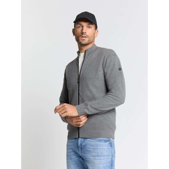 No Excess Cardigan 2 coloured melange grey melange N2154-102 large