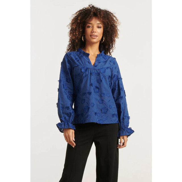 Smashed Lemon Dames3d bloemenprint top met v hals | 8720331382003 large