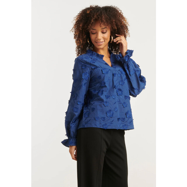 Smashed Lemon Dames3d bloemenprint top met v hals | 8720331382003 large