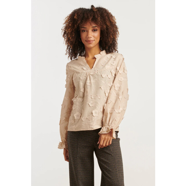 Smashed Lemon Dames3d bloemenprint top met v hals | 8720331382089 large