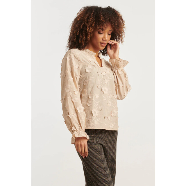 Smashed Lemon Dames3d bloemenprint top met v hals | 8720331382089 large