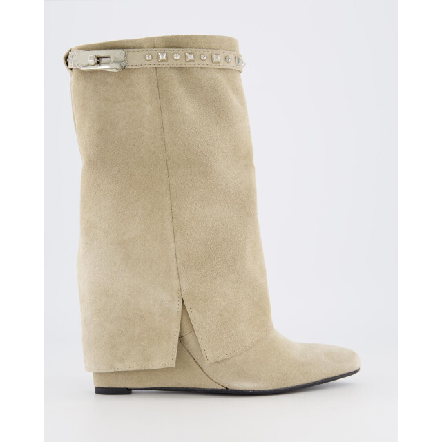 Gibaldi Dames studded suede wedge boot ARIA175-Sabbia large
