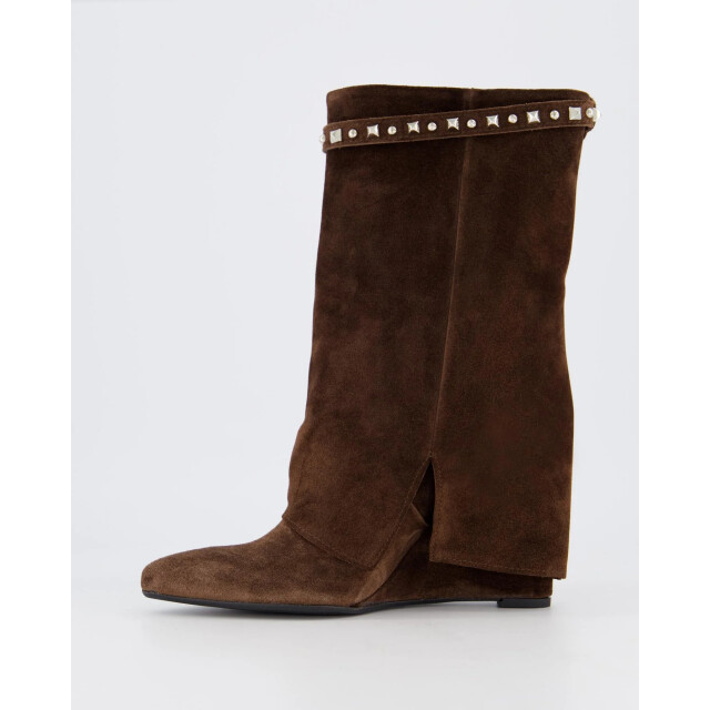 Gibaldi Dames studded suede wedge boot ARIA175-T Moro large