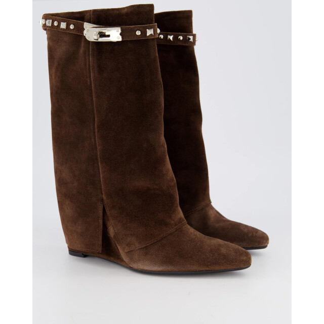 Gibaldi Dames studded suede wedge boot ARIA175-T Moro large