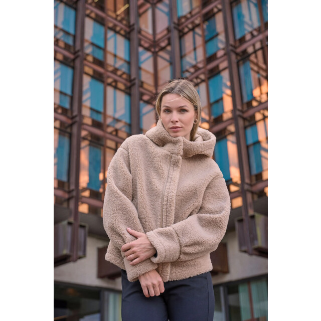 Rino & Pelle Felicia.7002511 rino en pelle hooded faux shearling jacket oat Felicia.7002511 Oat large