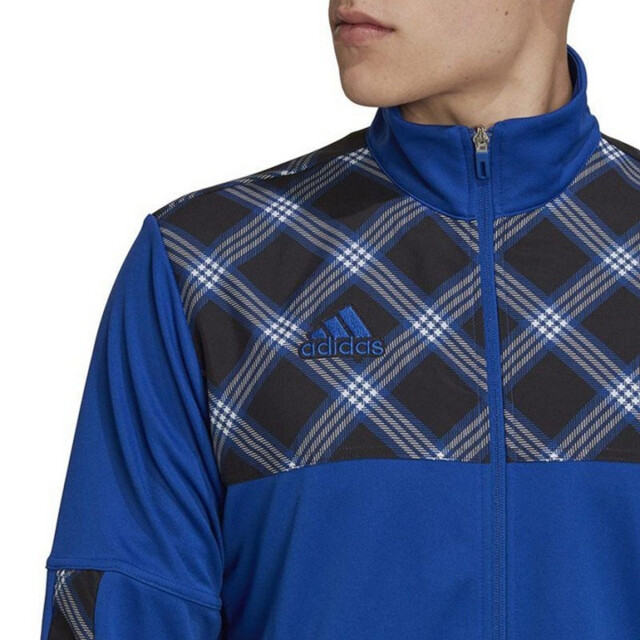 Adidas Heren tiro geruit trainingsjack met logo UTPP4615_blue large Adidas Heren tiro geruit trainingsjack met logo UTPP4615_blue large