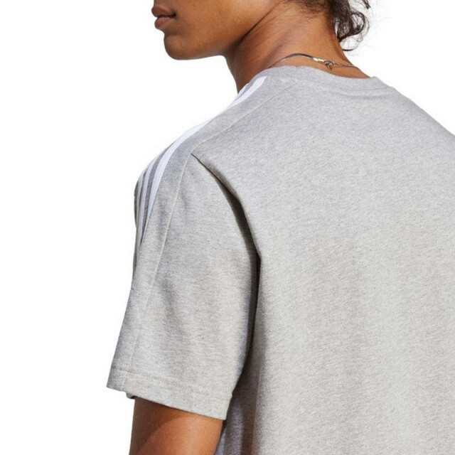 Adidas Heren essentials 3 stripes single jersey t-shirt UTPP4633_silvergrey large Adidas Heren essentials 3 stripes single jersey t-shirt UTPP4633_silvergrey large