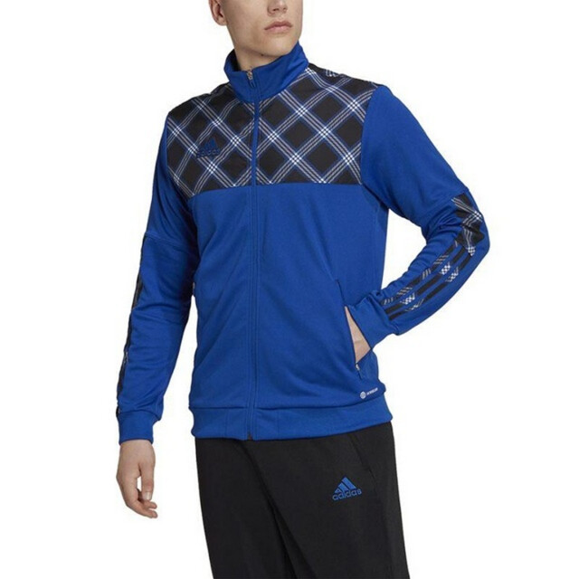 Adidas Heren tiro geruit trainingsjack met logo UTPP4615_blue large Adidas Heren tiro geruit trainingsjack met logo UTPP4615_blue large