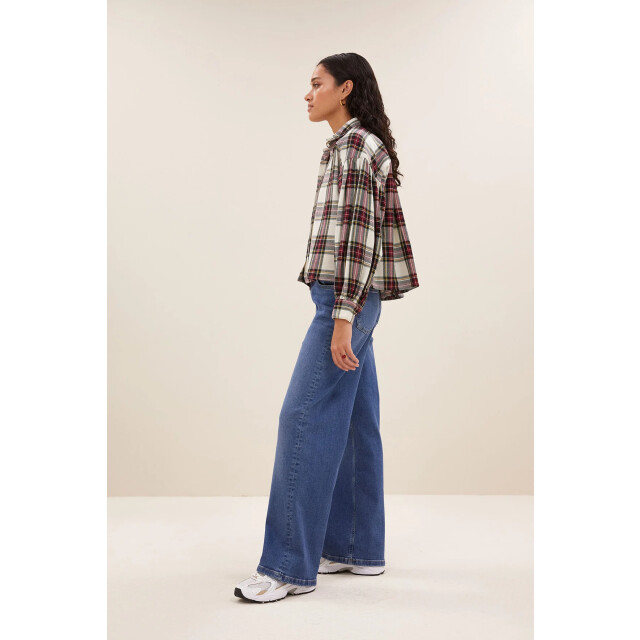 By-Bar Amsterdam 25512055 sarah short check blouse 25512055 Sarah short check blouse large
