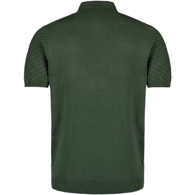 No Excess Pullover short sleeve polo zip soli dark green 29240815-052 large