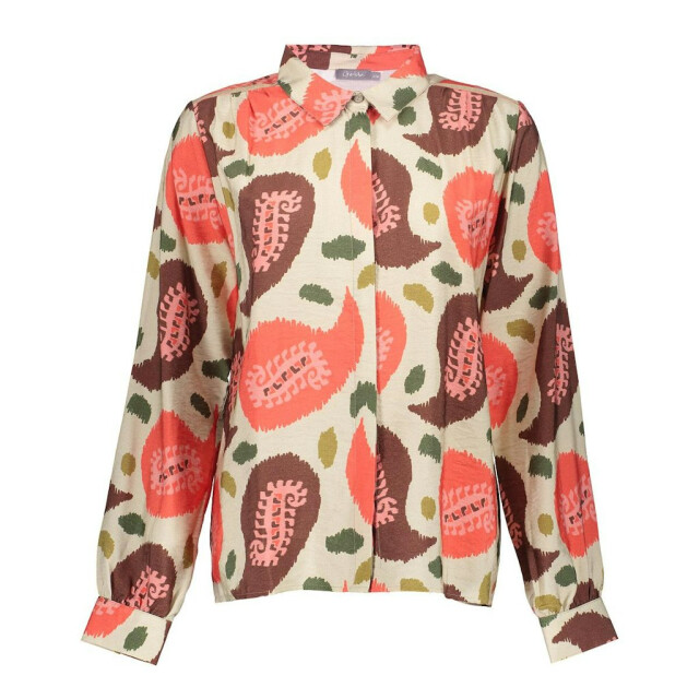 Geisha blouse print 53604-20 450 red/wool white 06615.640.0030 large