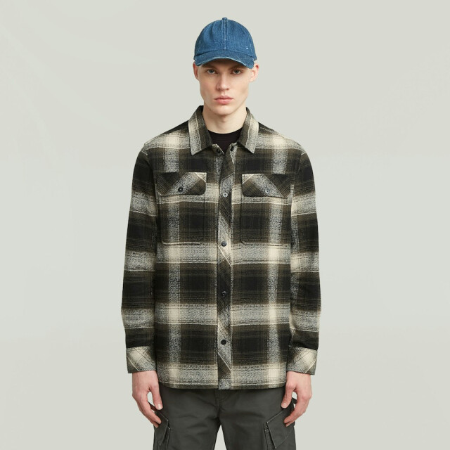 G-Star gpo overshirt d25388-e074 h567 asfalt arthur check 05633.940.0060 large