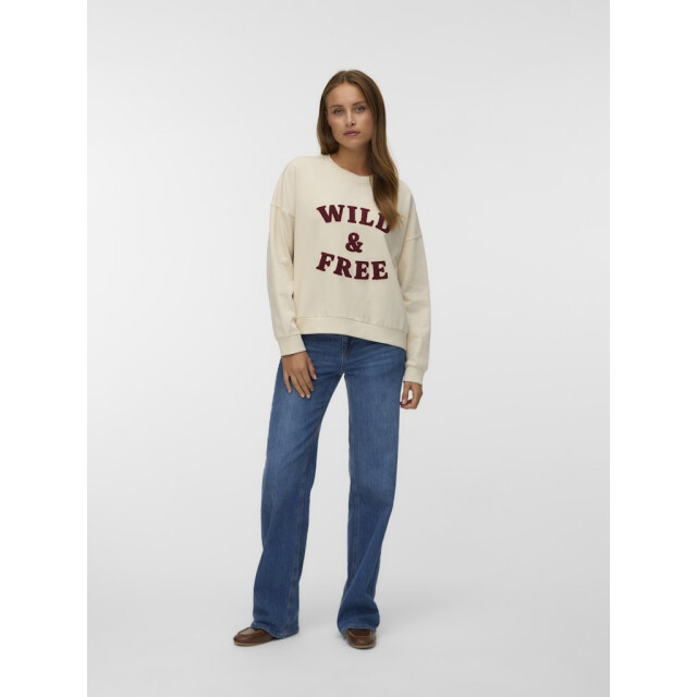Vero Moda vmgenesis l/s sweatshirt jrs btq fr 10335686 birch syrah 06721.198.0032 large