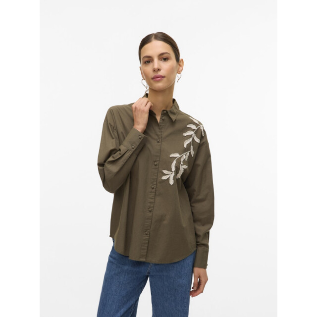 Vero Moda vmfern l/s shirt wvn btq ga 10333342 grape leaf 06615.369.0036 large