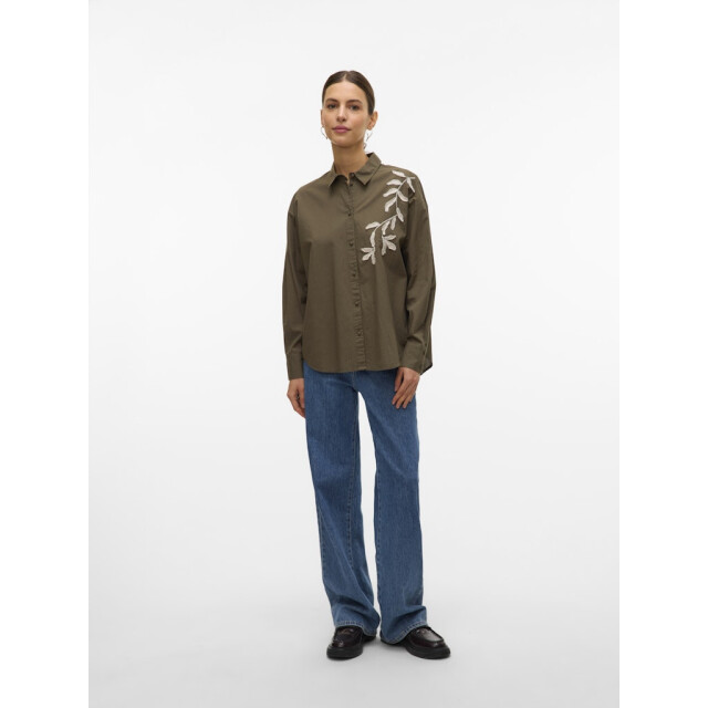 Vero Moda vmfern l/s shirt wvn btq ga 10333342 grape leaf 06615.369.0036 large